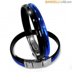 Braccialetto Onda 2 Nero Azzurro - Shiny Blue Black