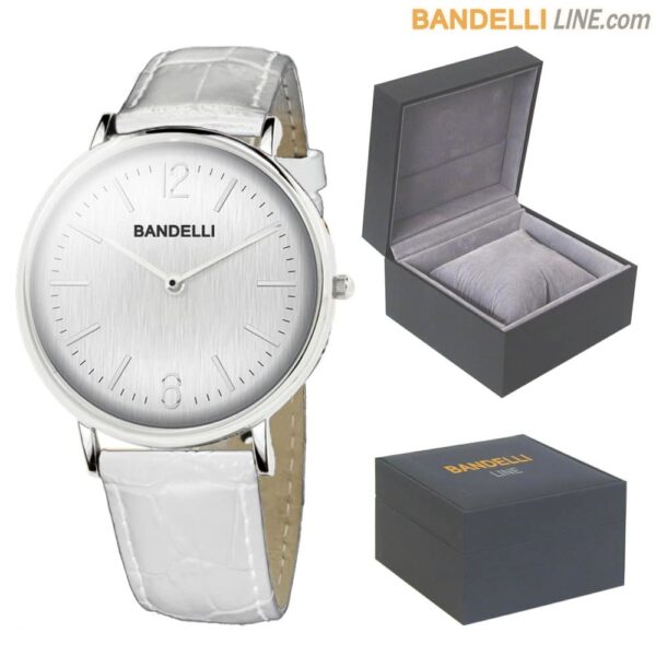 tempusmagister-pelle-bianca-cromata-bianco Orologio TEMPUS MAGISTER - Pelle Bianca Cassa Cromata e Quadrante Bianco